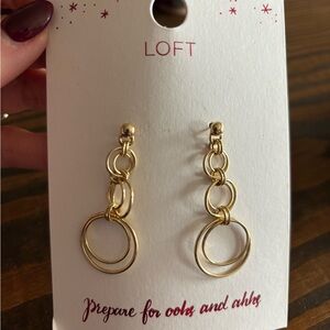 LOFT Elegant Gold Hoop Earrings